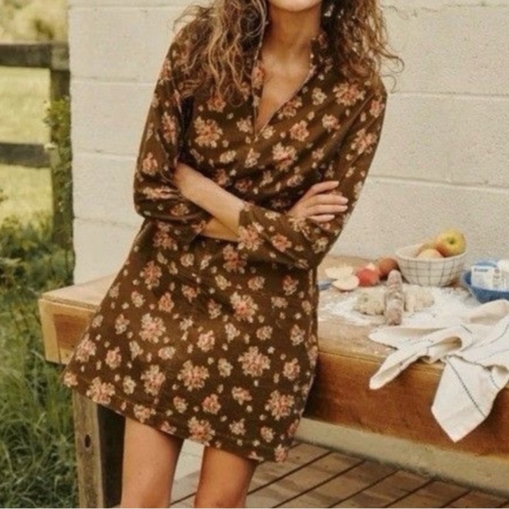 TUCKERNUCK Hazel bouquet corduroy Clifton mini dress